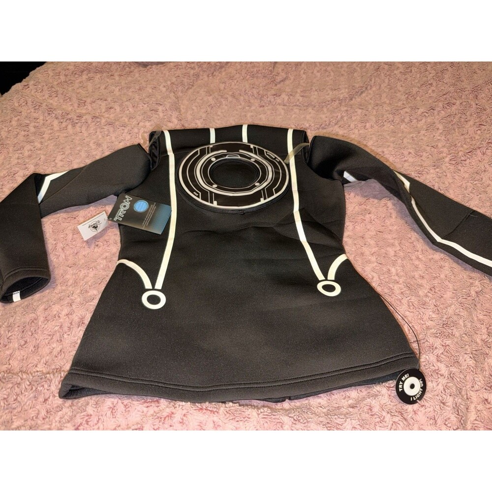 TRON Disney Parks Jacket Adult Small Black Lightcycle Run Light Up NWT